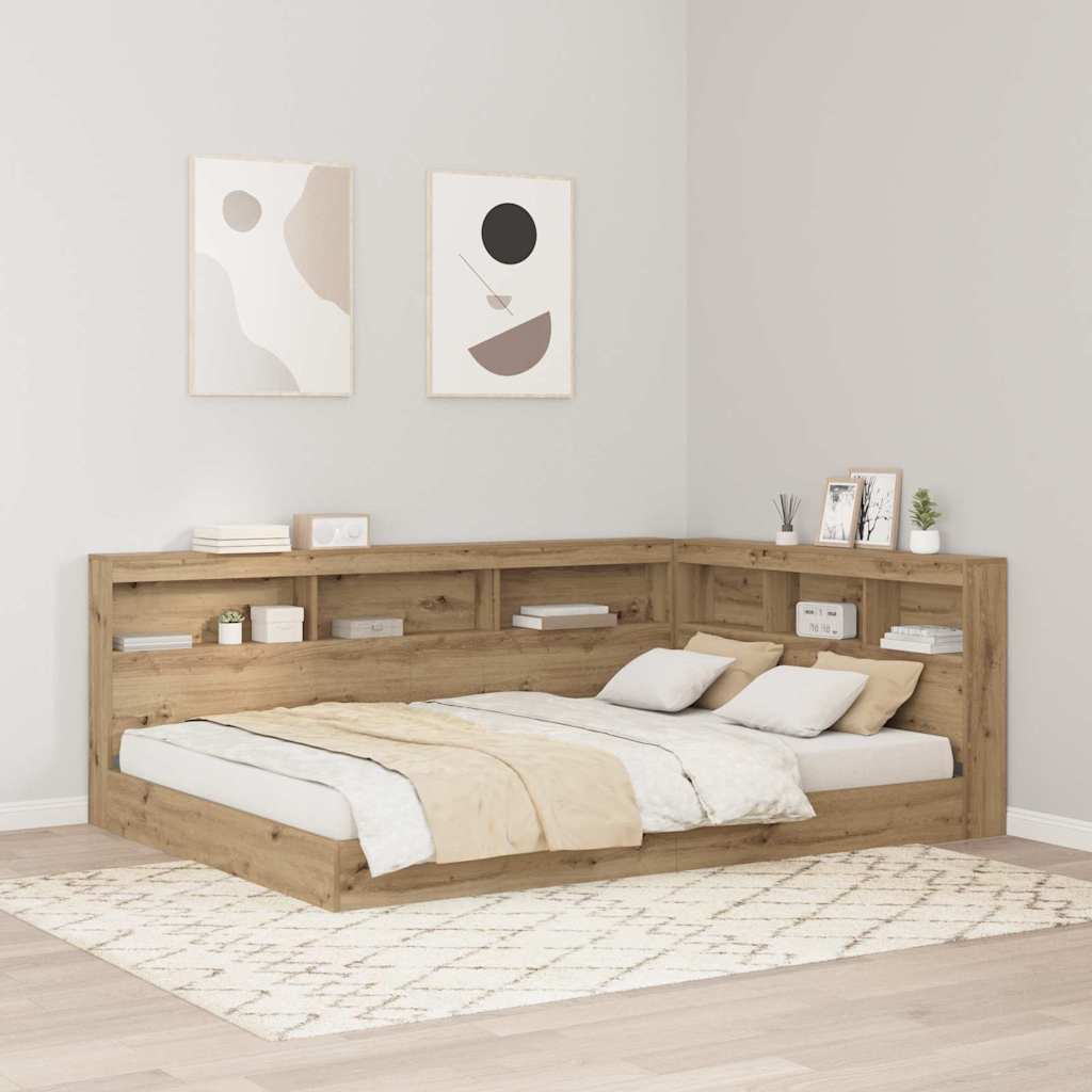 vidaXL Aufbewahrungskopfteil Artisan-Eiche 80 cm Holzwerkstoff