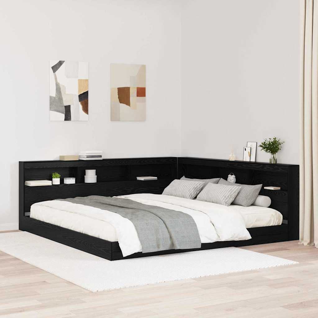 vidaXL Aufbewahrungskopfteil Schwarz Eichen-Optik 80 cm Holzwerkstoff
