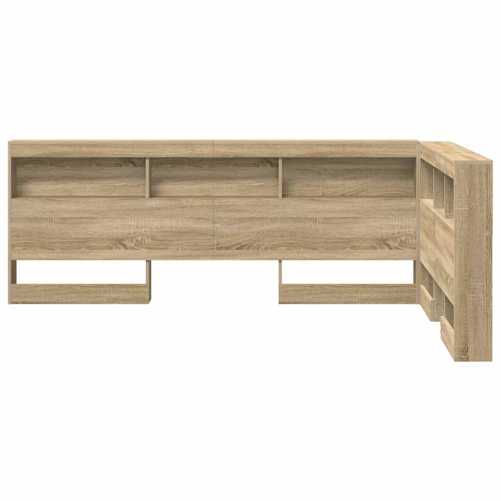 vidaXL Aufbewahrungskopfteil Sonoma-Eiche 207,5 x 137,5 x 76,5 cm