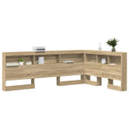 vidaXL Aufbewahrungskopfteil Sonoma-Eiche 207,5 x 137,5 x 76,5 cm