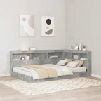 vidaXL Aufbewahrungskopfteil Beton Grau 207,5 x 137,5 x 76,5 cm