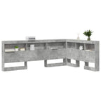 vidaXL Aufbewahrungskopfteil Beton Grau 207,5 x 137,5 x 76,5 cm