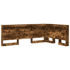 vidaXL Aufbewahrungskopfteil Geräucherte Eiche 207,5 x 137,5 x 76,5 cm