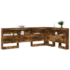 vidaXL Aufbewahrungskopfteil Geräucherte Eiche 207,5 x 137,5 x 76,5 cm