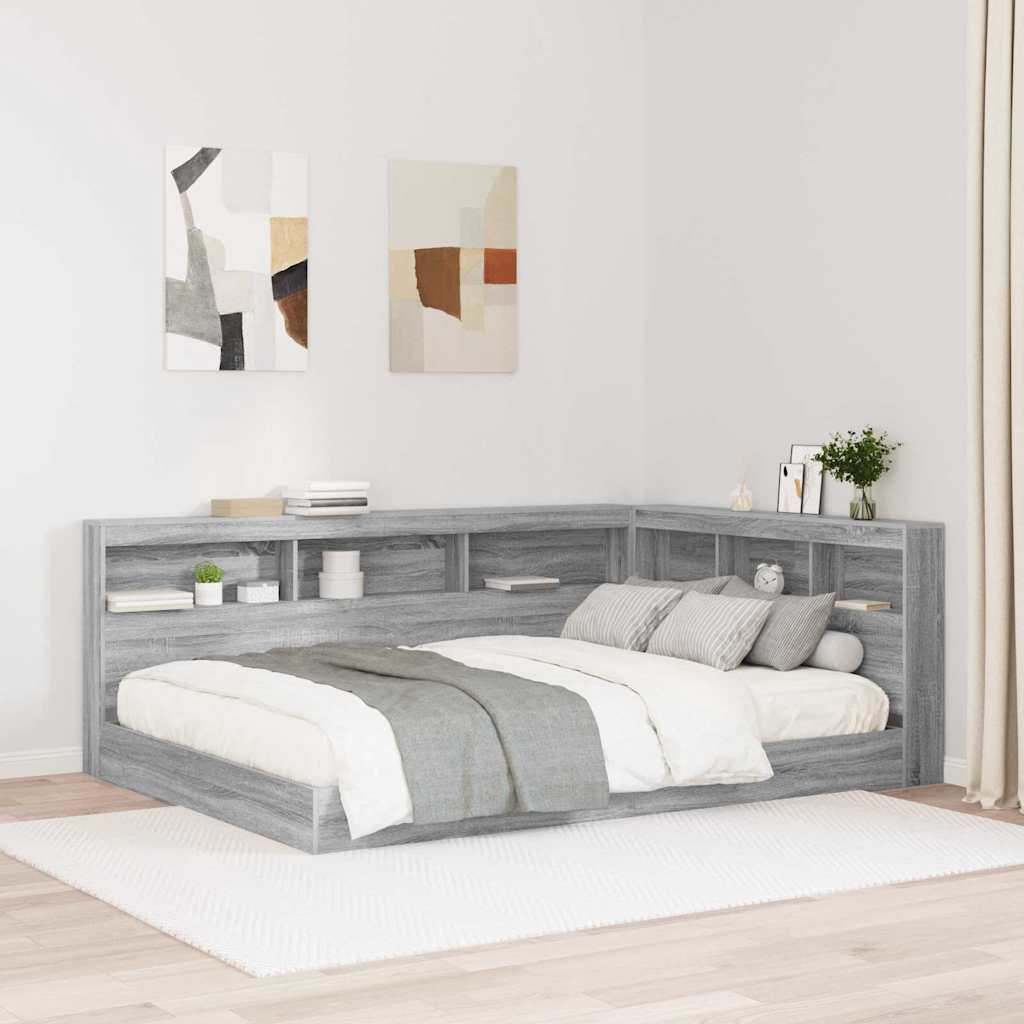 vidaXL Aufbewahrungskopfteil Graues Sonoma 80 cm Holzwerkstoff