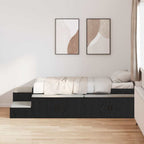 vidaXL Bett mit Stauraum Schwarz Eichen-Optik 234 x 103 x 53.5 cm