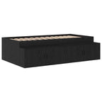 vidaXL Bett mit Stauraum Schwarz Eichen-Optik 234 x 103 x 53.5 cm