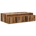 vidaXL Bett mit Stauraum Altholz 234 x 103 x 53.5 cm Holzwerkstoff