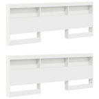 vidaXL Bücherregal-Bett mit Kopfteil Weiß 200 x 200 cm Holzwerkstoff