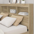 vidaXL Bücherregal-Bett Sonoma-Eiche 140 x 200 cm Holzwerkstoff
