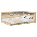 vidaXL Bücherregal-Bett Sonoma-Eiche 140 x 200 cm Holzwerkstoff