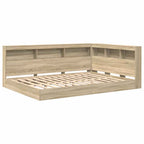 vidaXL Bücherregal-Bett Sonoma-Eiche 140 x 200 cm Holzwerkstoff