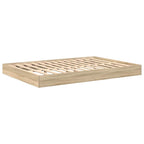 vidaXL Bücherregal-Bett Sonoma-Eiche 140 x 200 cm Holzwerkstoff