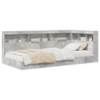 vidaXL Bücherregal-Bett Beton Grau 75 x 190 cm Holzwerkstoff