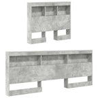vidaXL Bücherregal-Bett Beton Grau 75 x 190 cm Holzwerkstoff