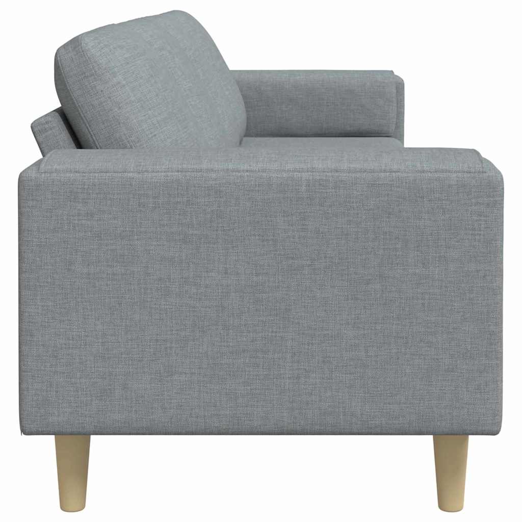 vidaXL Wohnzimmer Couch Hellgrau 250 x 77 x 76 cm Polyester