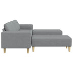 vidaXL Wohnzimmer Couch 3 pcs Hellgrau Polyester