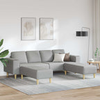 vidaXL Wohnzimmer Couch 3 pcs Wolkengrau 250 x 188 x 76 cm Polyester