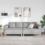vidaXL Wohnzimmer Couch 3 pcs Wolkengrau 250 x 188 x 76 cm Polyester