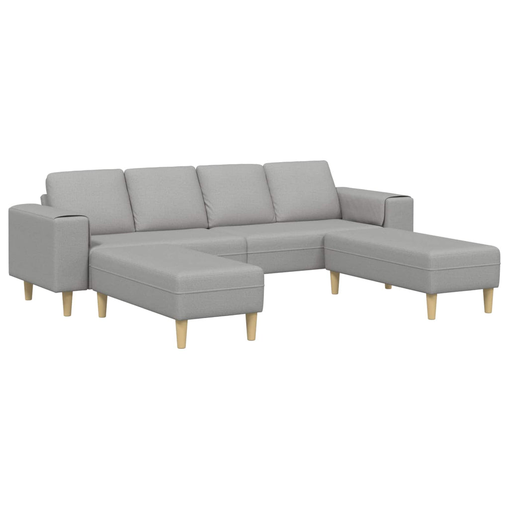 vidaXL Wohnzimmer Couch 3 pcs Wolkengrau 250 x 188 x 76 cm Polyester