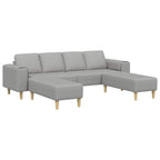 vidaXL Wohnzimmer Couch 3 pcs Wolkengrau 250 x 188 x 76 cm Polyester