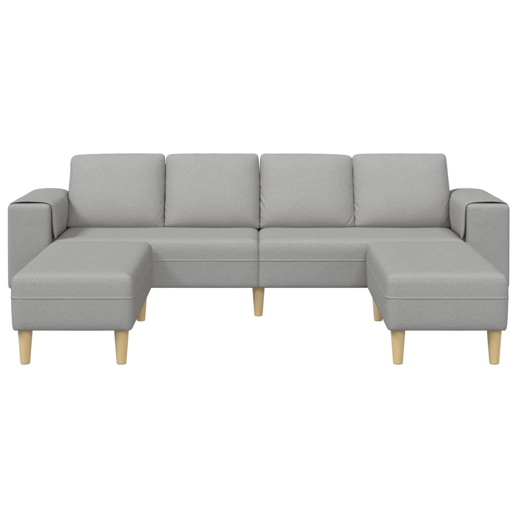 vidaXL Wohnzimmer Couch 3 pcs Wolkengrau 250 x 188 x 76 cm Polyester