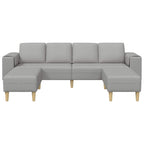 vidaXL Wohnzimmer Couch 3 pcs Wolkengrau 250 x 188 x 76 cm Polyester