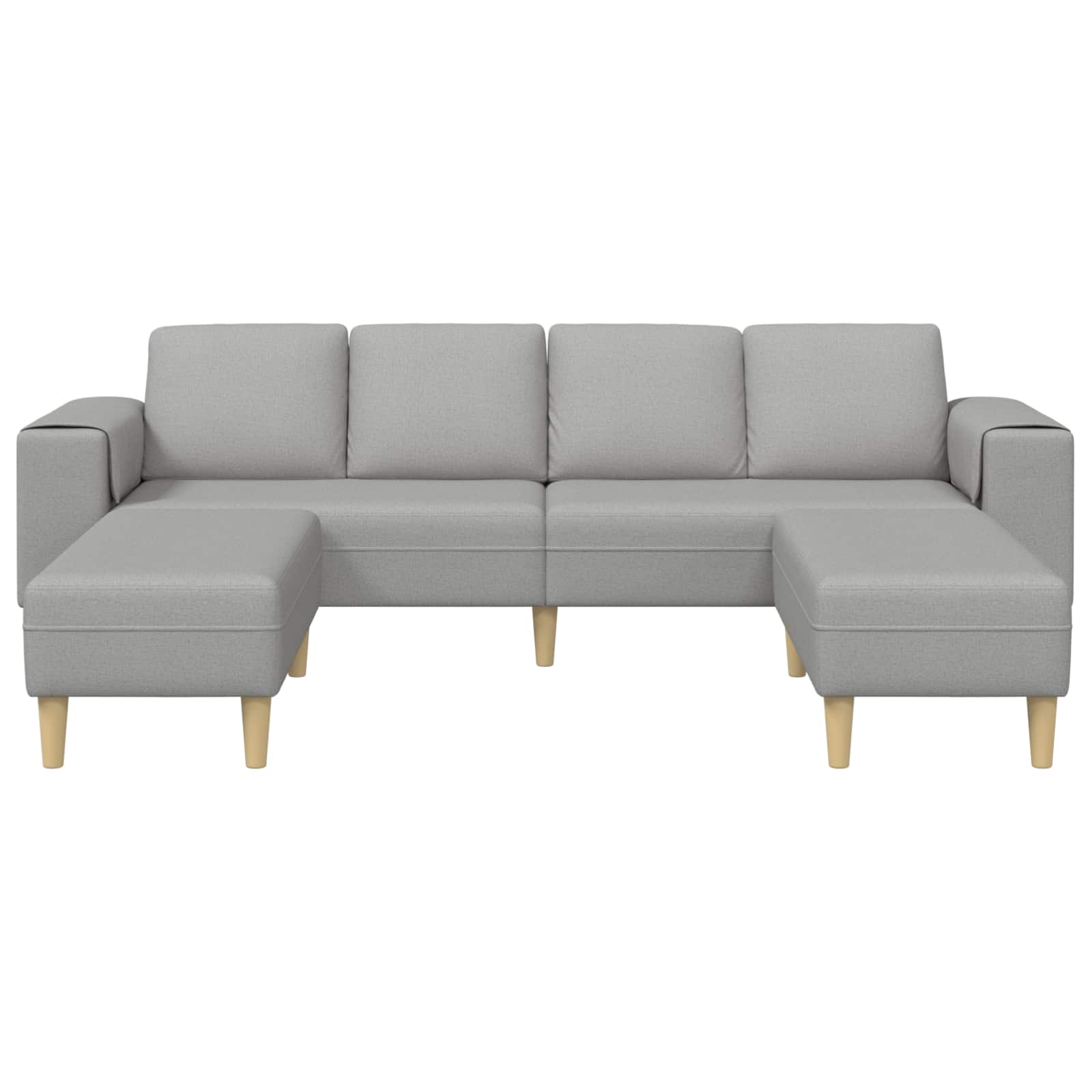 vidaXL Wohnzimmer Couch 3 pcs Wolkengrau 250 x 188 x 76 cm Polyester