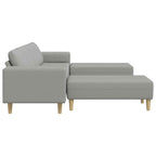 vidaXL Wohnzimmer Couch 3 pcs Wolkengrau 250 x 188 x 76 cm Polyester