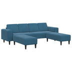 vidaXL Wohnzimmer Couch 3 pcs Blau 250 x 188 x 76 cm