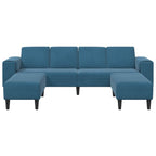 vidaXL Wohnzimmer Couch 3 pcs Blau 250 x 188 x 76 cm