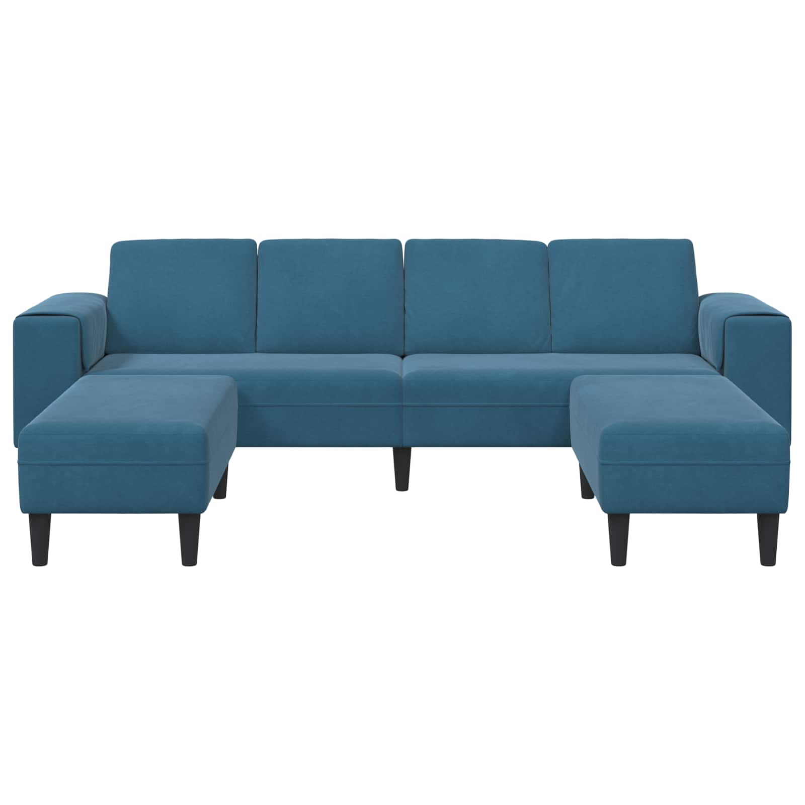 vidaXL Wohnzimmer Couch 3 pcs Blau 250 x 188 x 76 cm