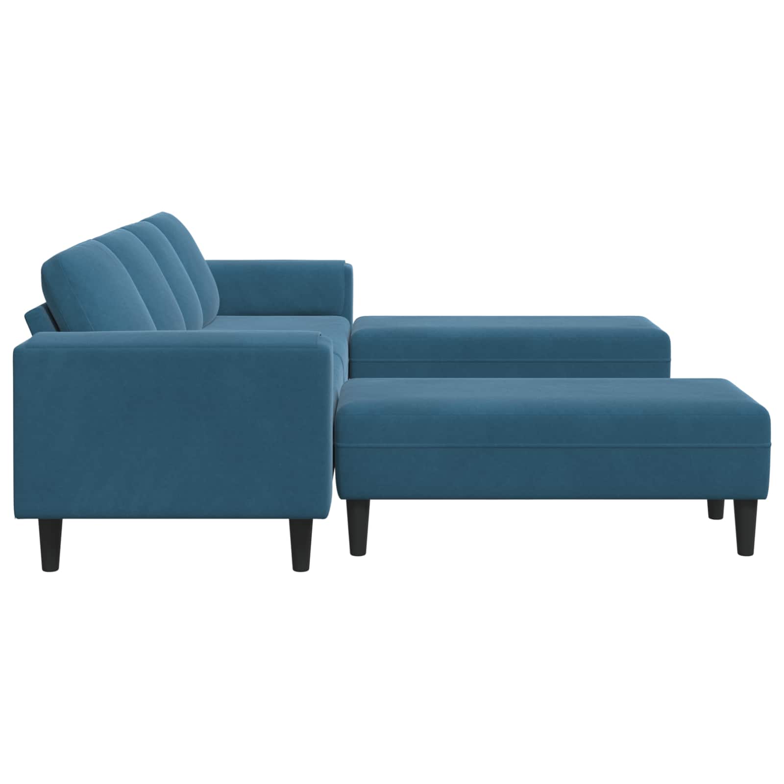 vidaXL Wohnzimmer Couch 3 pcs Blau 250 x 188 x 76 cm