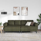 vidaXL Wohnzimmer Couch 3 pcs Olivegrün
