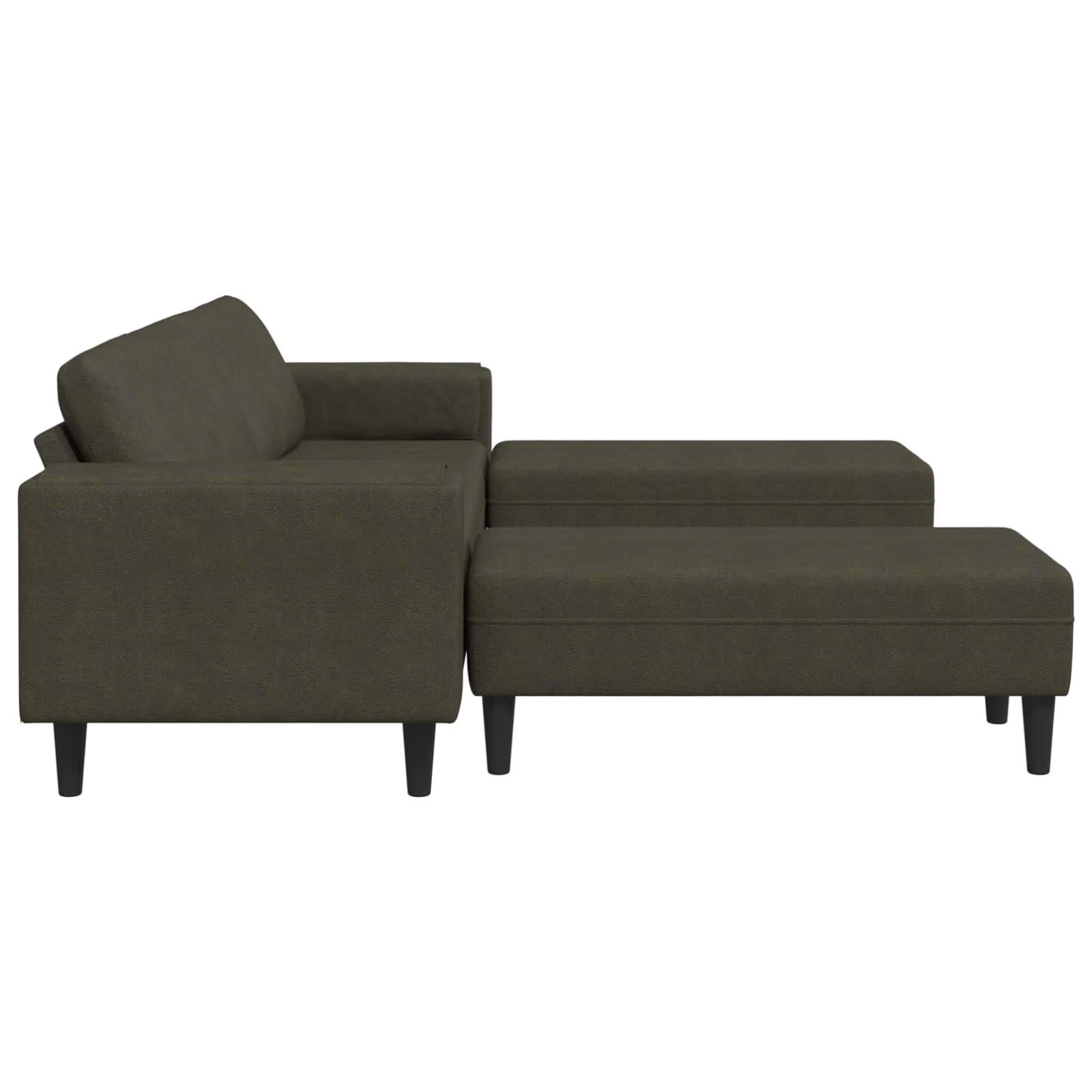 vidaXL Wohnzimmer Couch 3 pcs Olivegrün