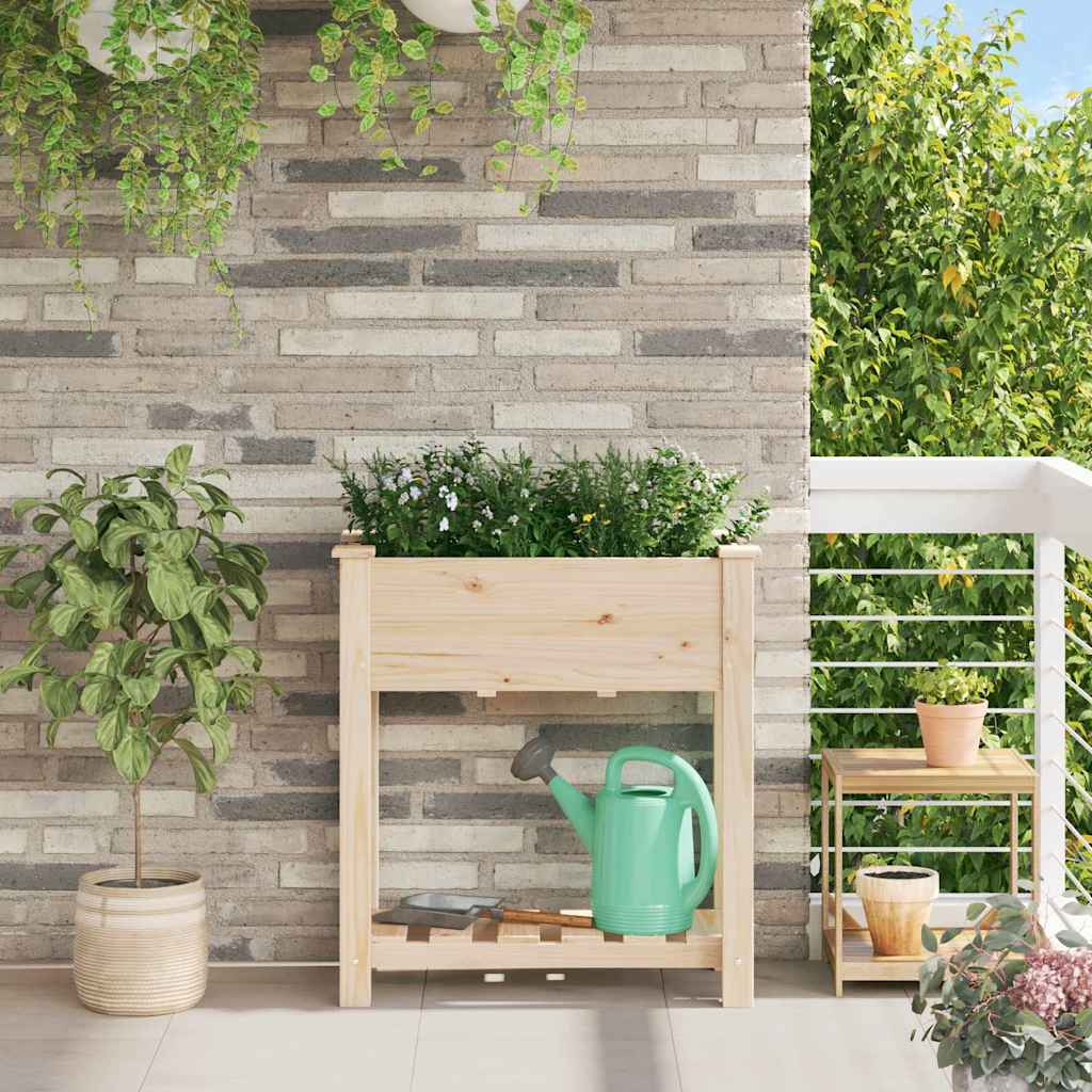 vidaXL Garten-Pflanzgefäß mit Regal Beige 71 x 37 x 76,5 cm