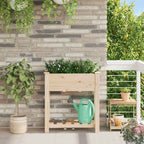 vidaXL Garten-Pflanzgefäß mit Regal Beige 71 x 37 x 76,5 cm