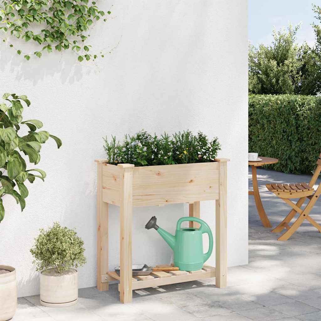 vidaXL Garten-Pflanzgefäß mit Regal Beige 71 x 37 x 76,5 cm