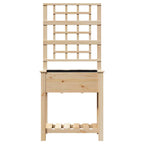 vidaXL Garten-Pflanzgefäß Beige 71 x 38 x 152 cm Massivholz aus Fichte