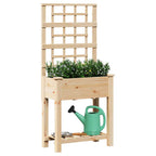 vidaXL Garten-Pflanzgefäß Beige 71 x 38 x 152 cm Massivholz aus Fichte