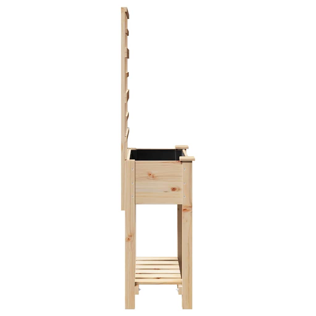 vidaXL Garten-Pflanzgefäß Beige 71 x 38 x 152 cm Massivholz aus Fichte