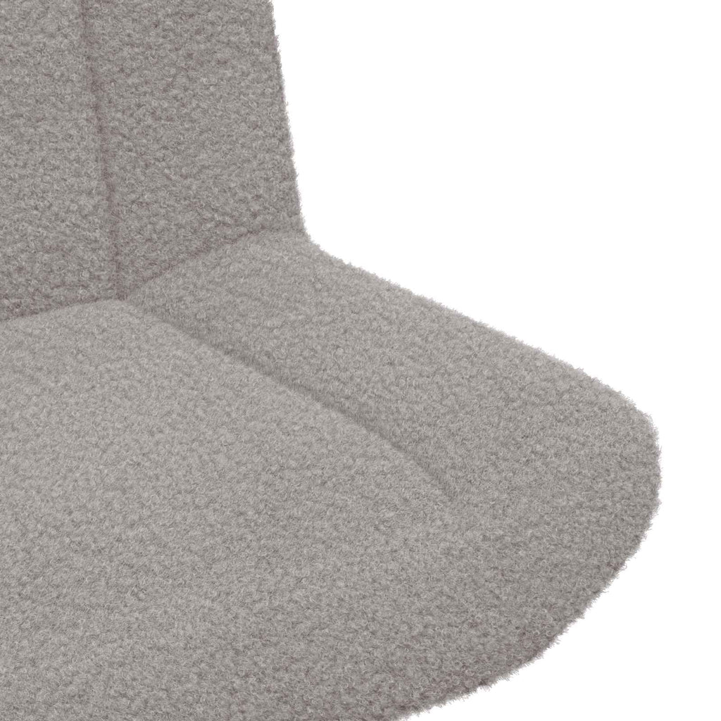 vidaXL Drehstuhl Hellgrau 63 x 75 x 76 cm Schafsleder