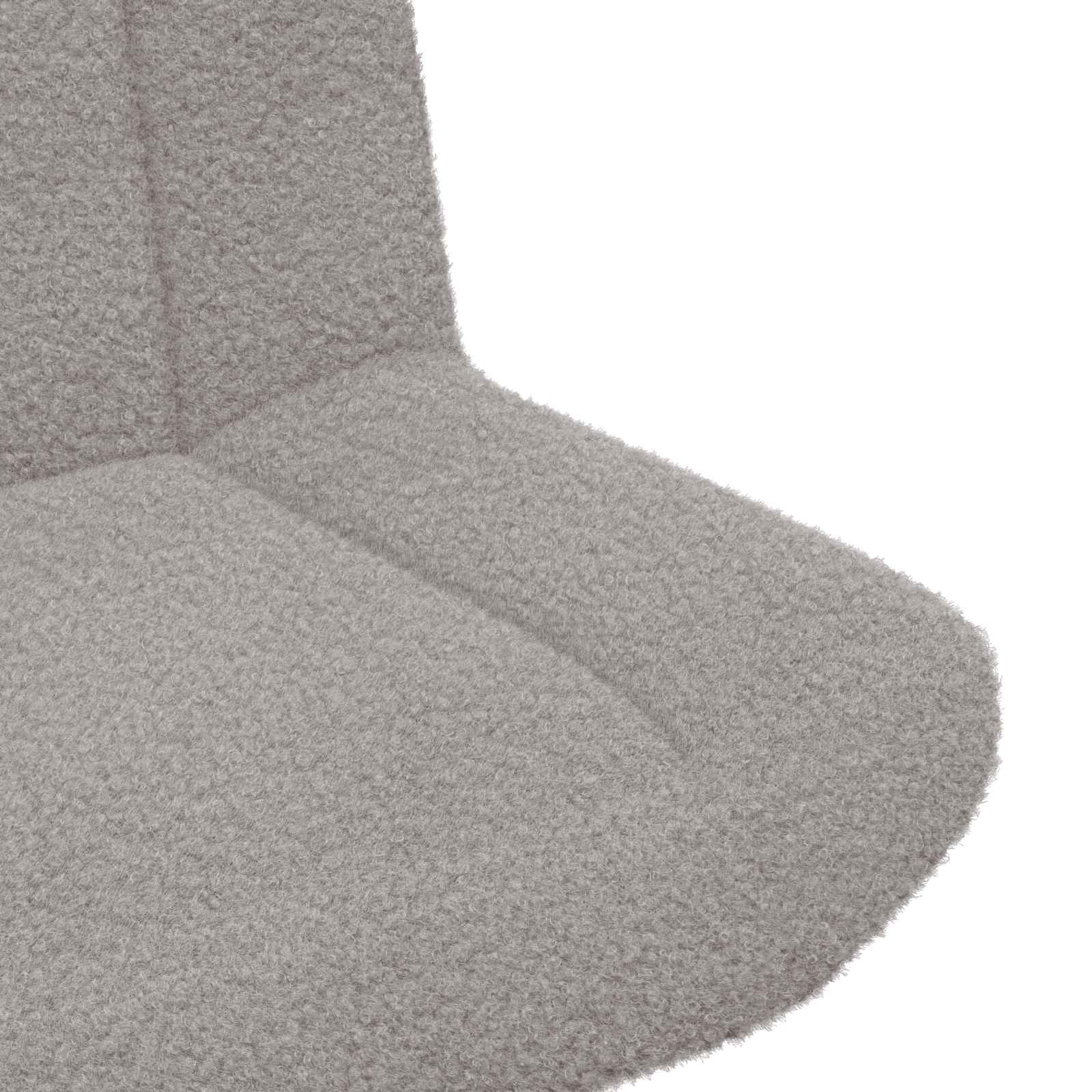 vidaXL Drehstuhl Hellgrau 63 x 75 x 76 cm Schafsleder