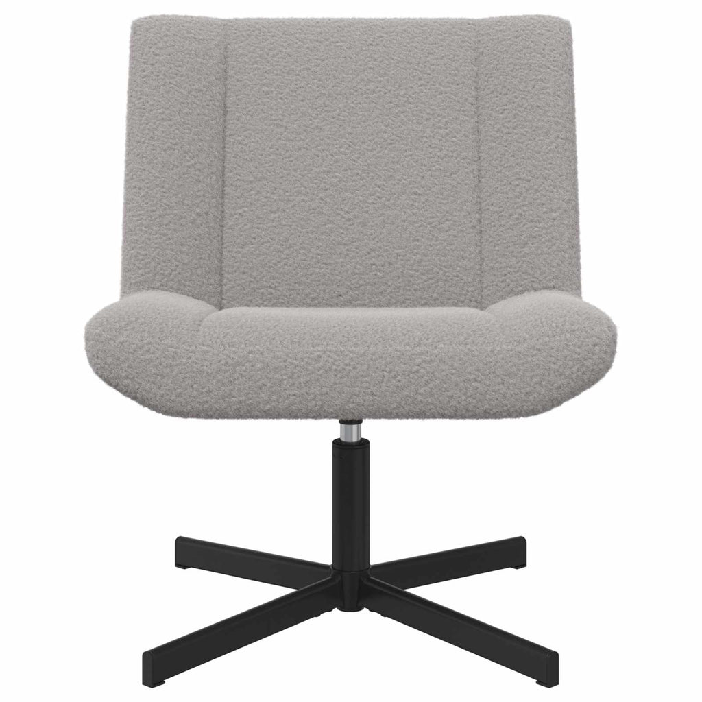 vidaXL Drehstuhl Hellgrau 63 x 75 x 76 cm Schafsleder