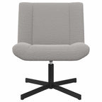 vidaXL Drehstuhl Hellgrau 63 x 75 x 76 cm Schafsleder