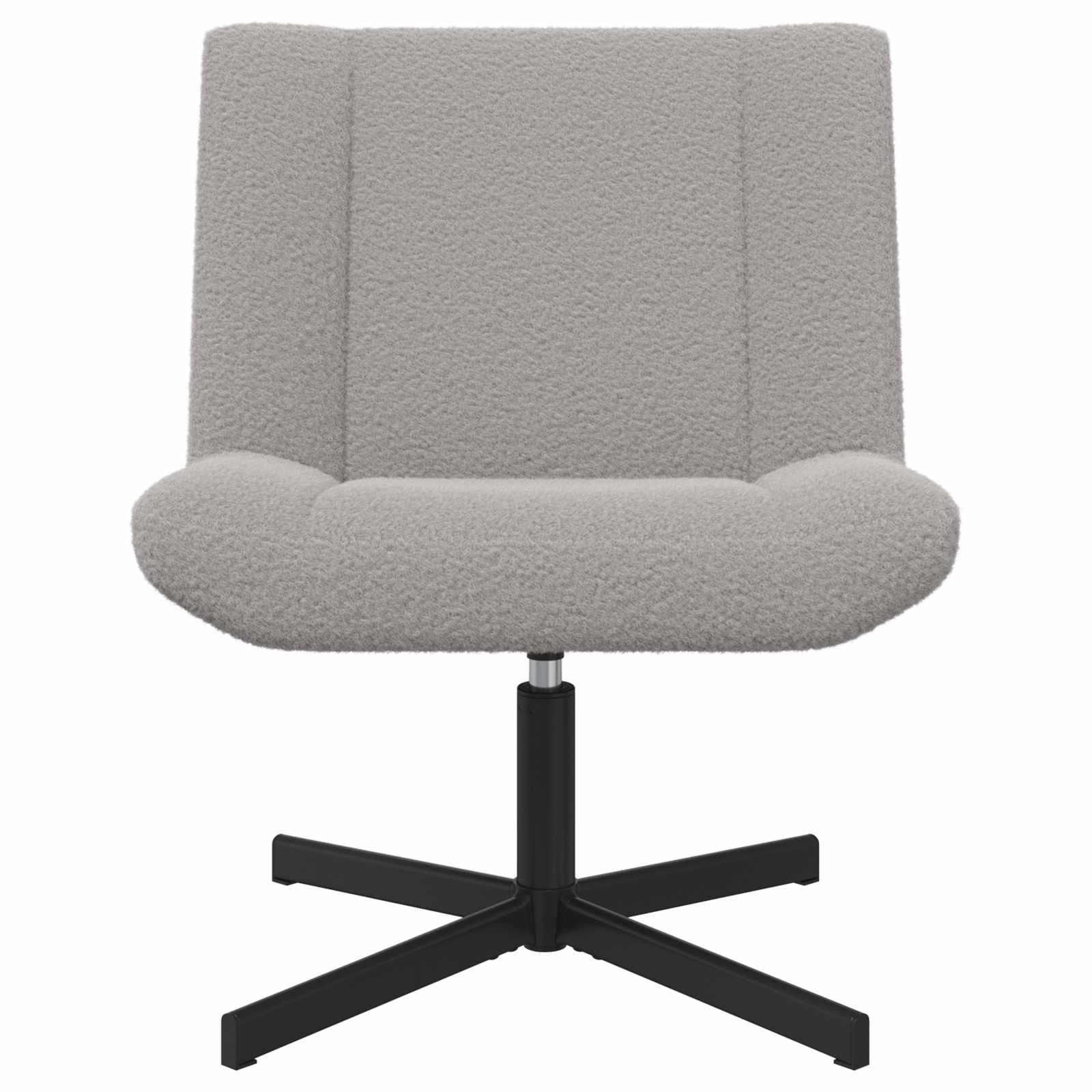 vidaXL Drehstuhl Hellgrau 63 x 75 x 76 cm Schafsleder