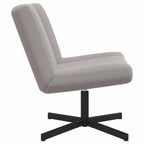 vidaXL Drehstuhl Hellgrau 63 x 75 x 76 cm Schafsleder