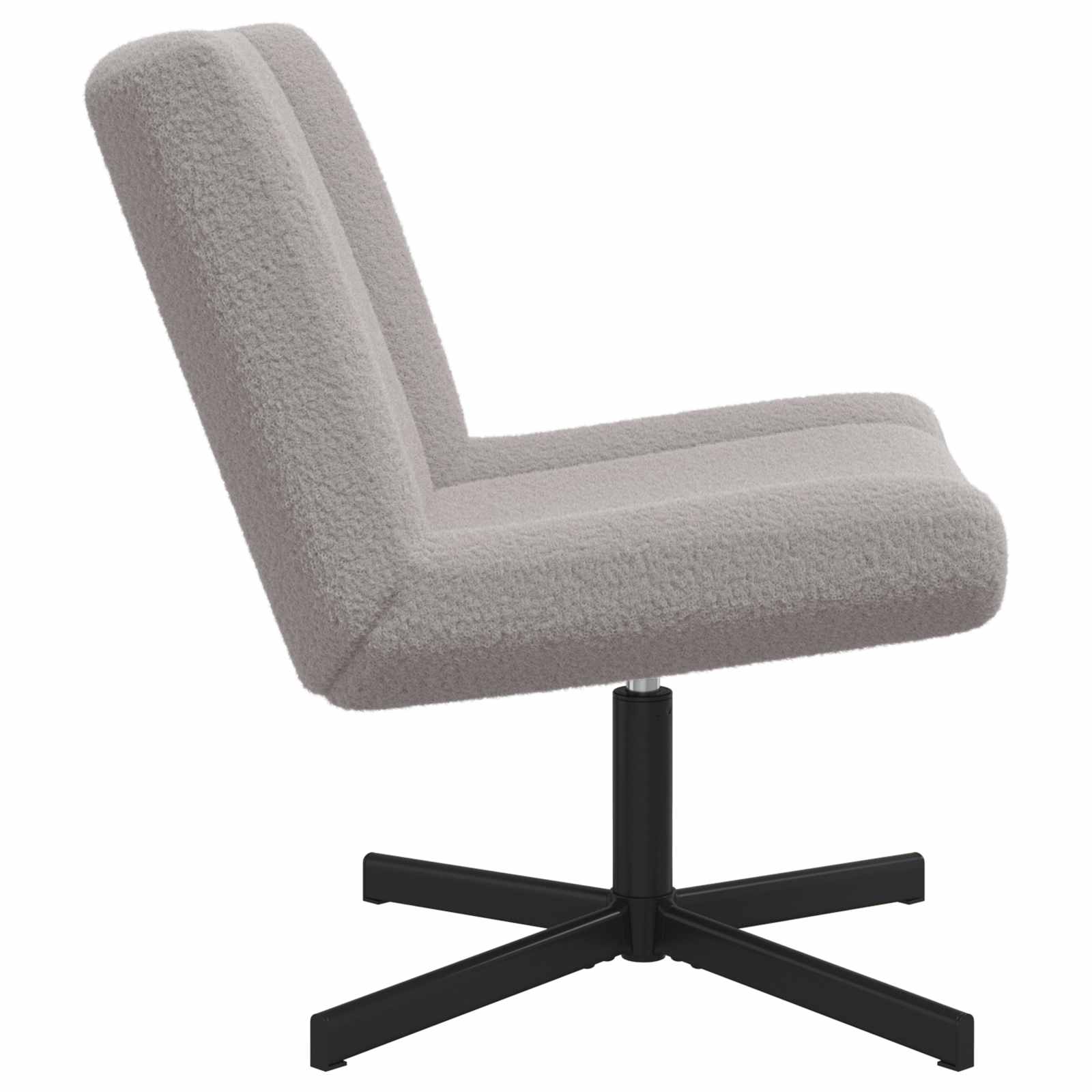 vidaXL Drehstuhl Hellgrau 63 x 75 x 76 cm Schafsleder