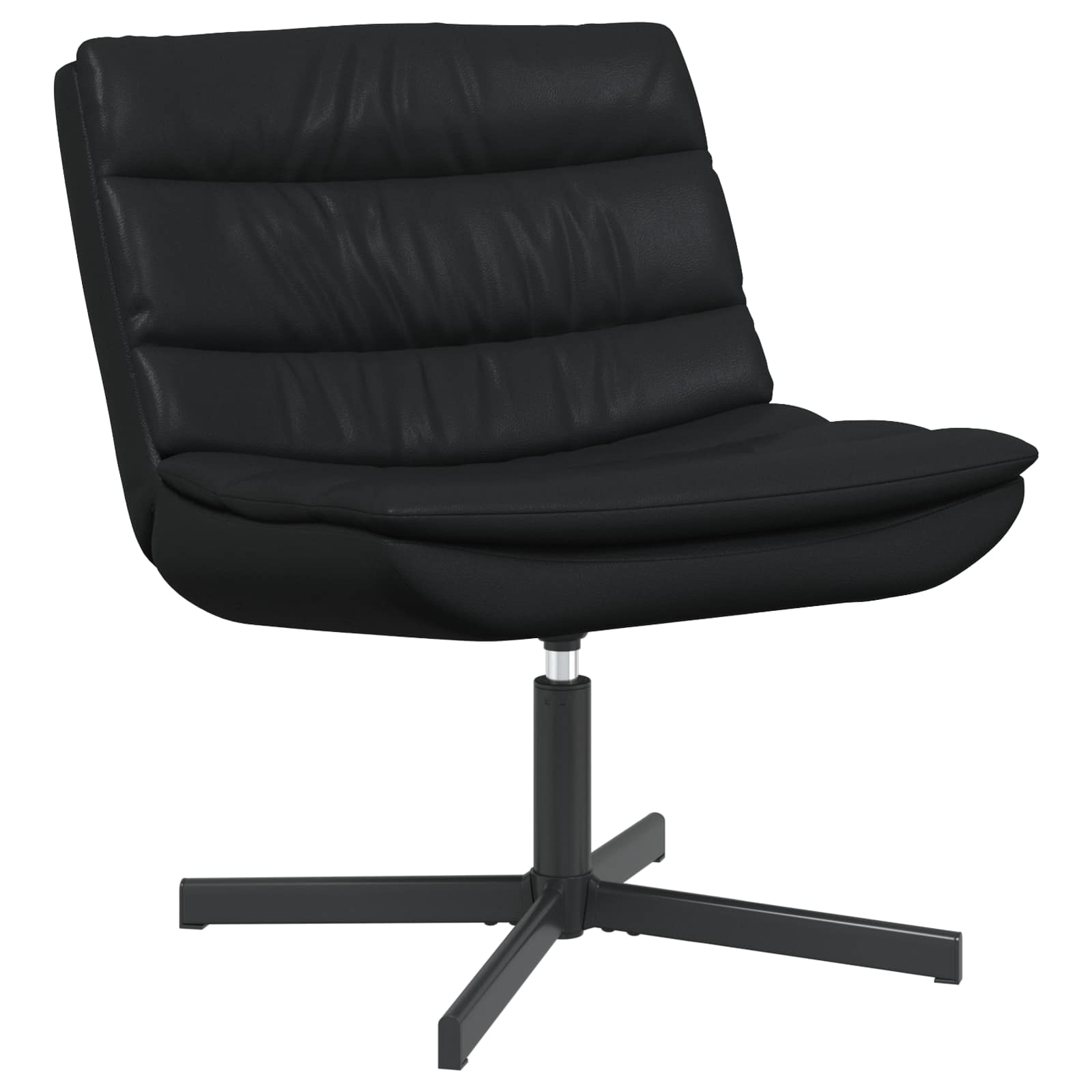 vidaXL Drehstuhl Schwarz 63 x 75 x 76 cm Glänzendes PU