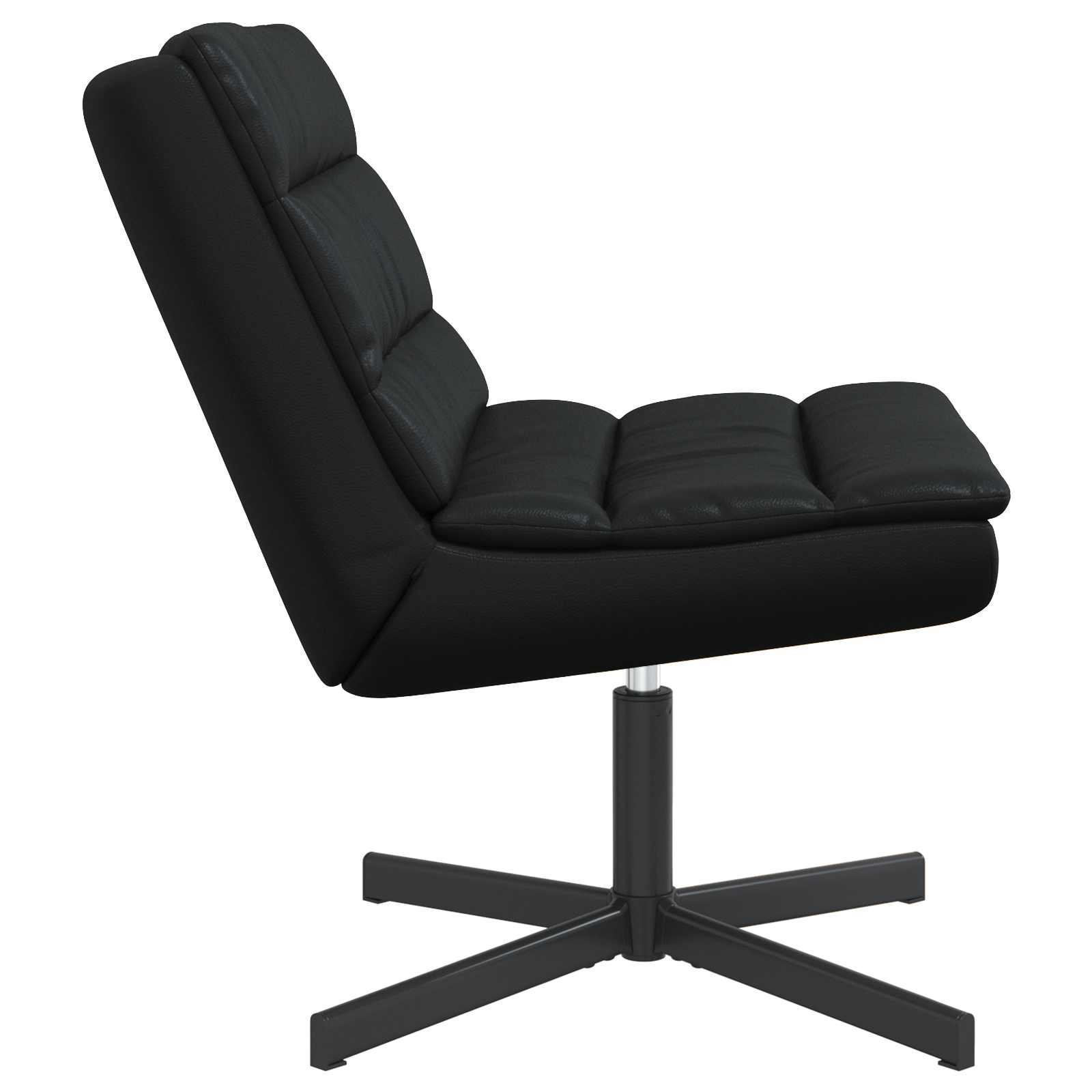 vidaXL Drehstuhl Schwarz 63 x 75 x 76 cm Glänzendes PU